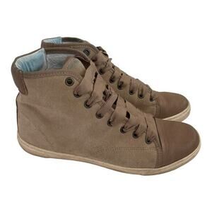 Lanvin Sneakers Tan Leather and Suede Size‎ 36 Hi Tops Fabric Laces
